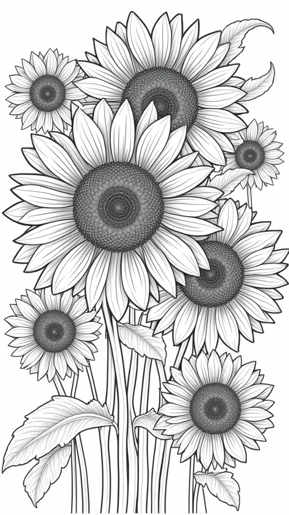 sunflower coloring pages free